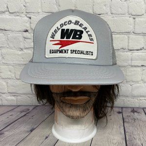 Vintager Trucker Hat Mesh Snapback Gray WELDCO-BEALES WB Equipment Specialists